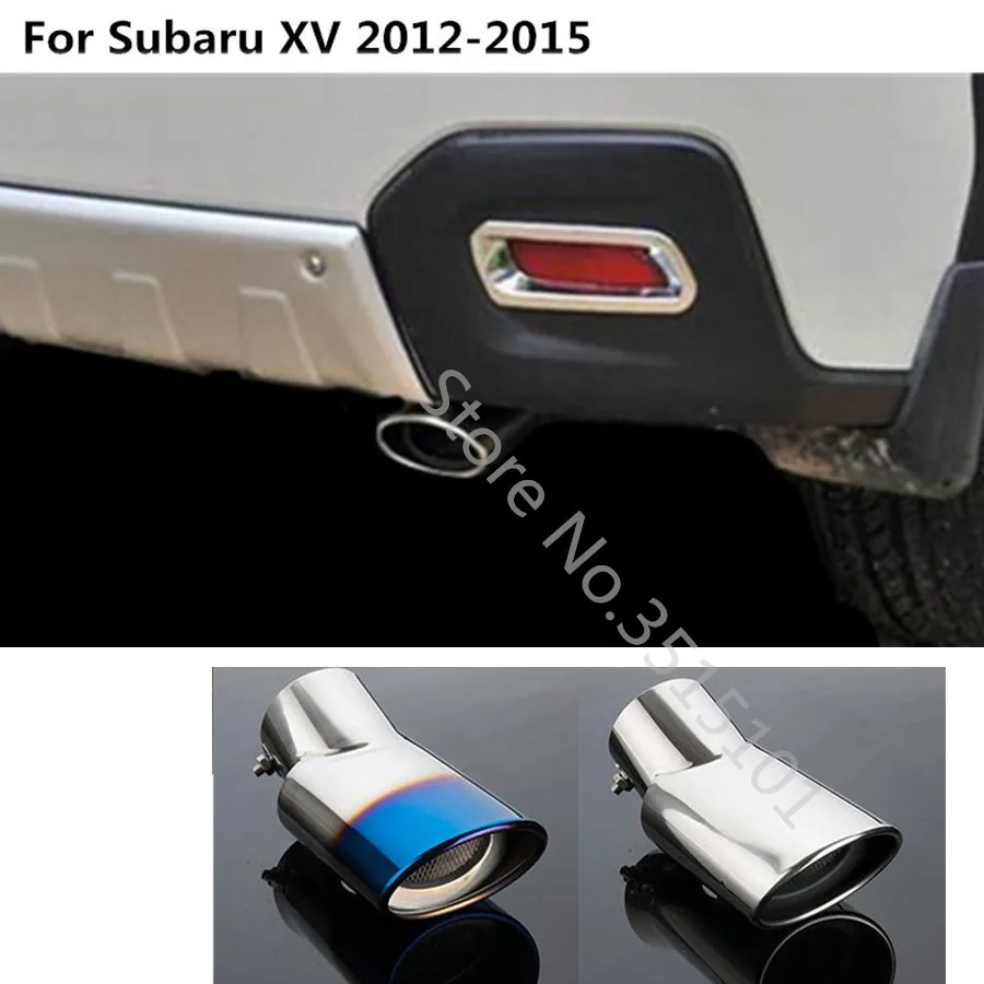 

Car muffler exterior end tail pipe dedicate stainless steel exhaust tip frame outlet 1pcs For Subaru XV 2012 2013 2014 2015
