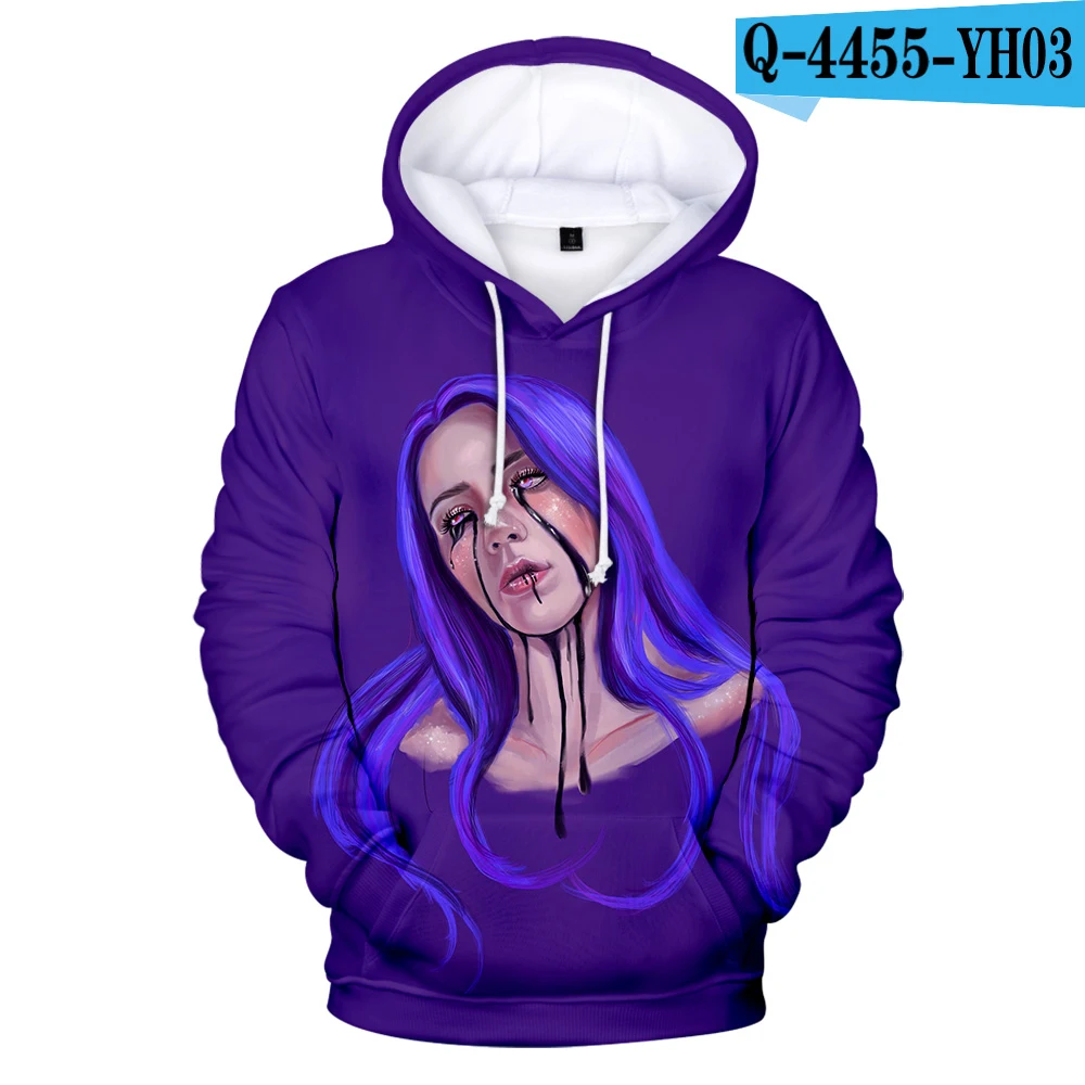 Новое поступление, Billie Eilish, 3D толстовки, женские, мужские, модные, Harajuku, хип-хоп, 3D принт, Billie Eilish, женские толстовки, толстовка - Цвет: 3D