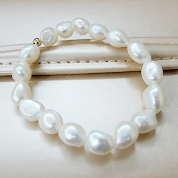

Ladies Baroque Pearl Bracelet High-quality White Freshwater Pearl Bracelet Accessories Fine Beauty Style Senior Female Bracelet