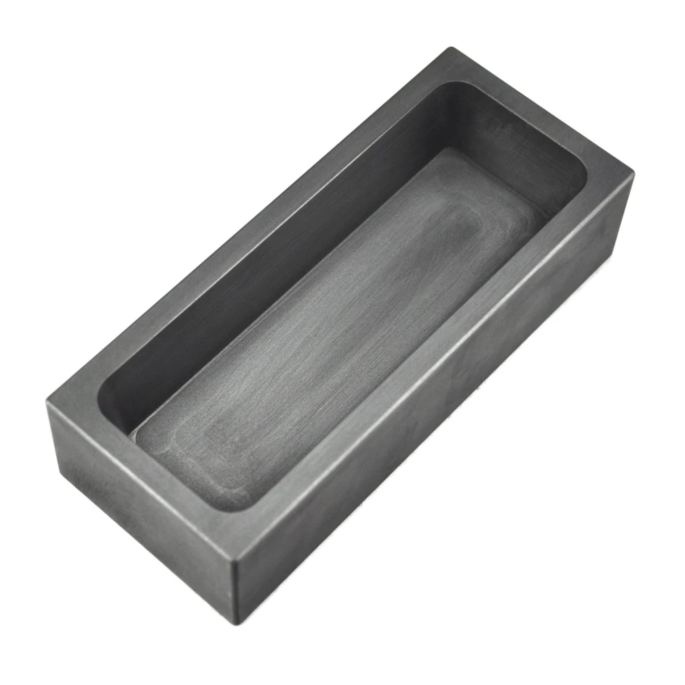 High Purity Refining Graphite Casting Melting Ingot Mold For Gold Silver Metal 125x60x40mm For 2150g Gold