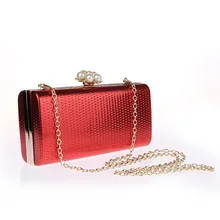Neue orange frauen schulter-kette abendtaschen frau handtasche weiblichen leder kupplung geldbeutel golden black white smycwl-a0013