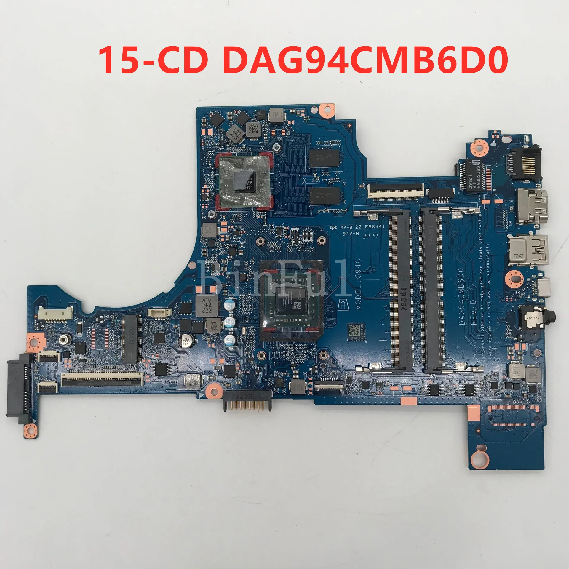 Высококачественная материнская плата для ноутбука PAVILION 15-CD 15Z-CD DAG94CMB6D0 A9-9420 100%