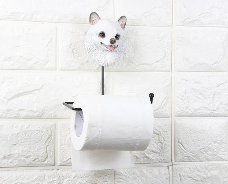 Полимерный крючок рулон бумаги держатель милый собачий санитарный лоток кухонные ПОЛОТЕНЦЕДЕРЖАТЕЛЬ для ванной комнаты туалет коробка для салфеток для туалета Бесплатный удар
