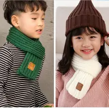 LZIXX/Новинка года; вязаный детский теплый маленький шарф в Корейском стиле; сезон осень-зима; Однотонный вязаный шарф для родителей и ребенка