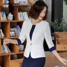 1pcs Women's Plus size Blazers coats 2019 Summer cotton Splicing Single button Small Suits jackets ladies Skinny Blazers Suits 1pcs Women's Plus size Blazers coats 2019 Summer cotton Splicing Single button Small Suits jackets ladies Skinny Blazers Suits