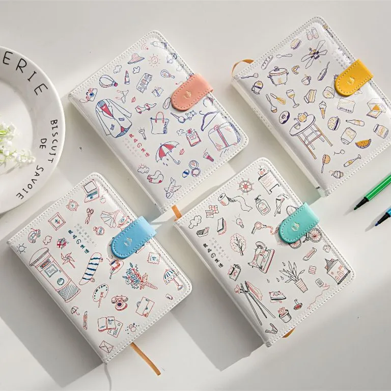 

"Good Things" Cute Faux Leather Notebook Monthly Daily Planner Study Notepad Diary Journal Stationery Gift