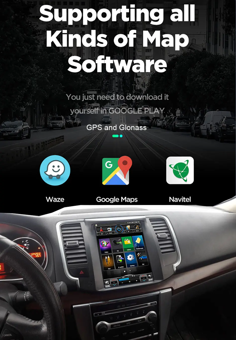 Android 6,0 RAM2GB Тесла стиль Quad core Android 1024*600 9,7 inch Автомобильный gps навигации для Nissan teana J32 2008-2012