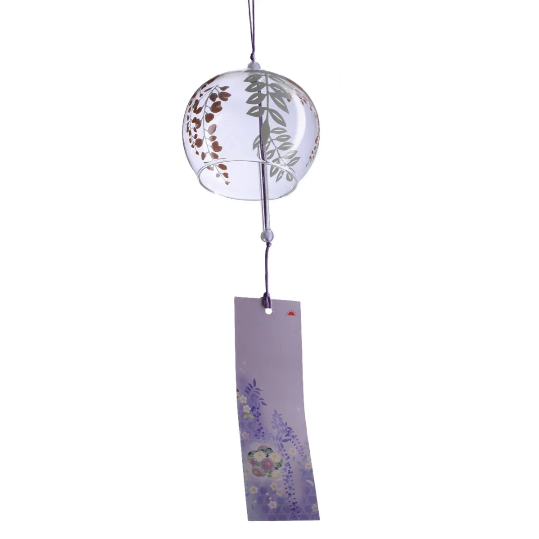 1pcs Japanese Glass Wind Chime Bells Blessing Room Hanging Wind Chimes Home Decorations 4 Style