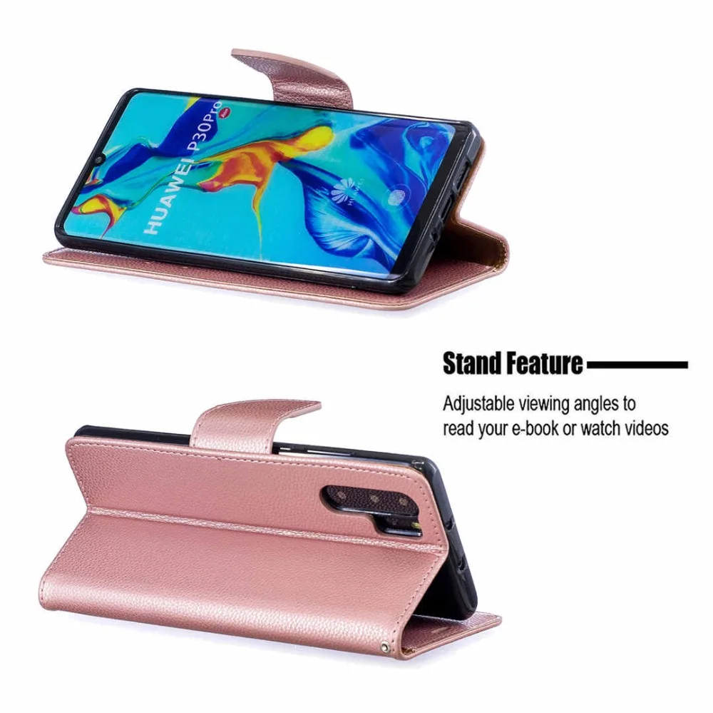Кожаный флип чехол для телефона IMIDO Huawei P30 P20 Pro Lite P смарт кошелек держатель карт