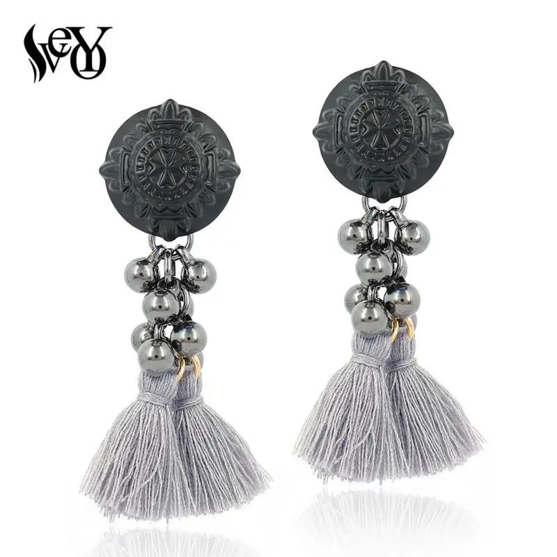 

VEYO Bead Long Tassel Earrings For Women Zinc Alloy Earrings Eethnic Pendientes Brincos Fashion Jewelry