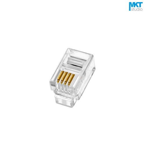 100 шт. 4P4C RJ10 RJ11 RJ12 4 pin 4 Контакты телефонный разъем для телефона модульный разъем Jack