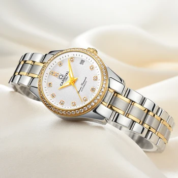 

CARNIVAL Luxury Watch Women 2018 New Fashion Waterproof Date Stainless Steel Women Watches with Rhinestone Gift for Friend