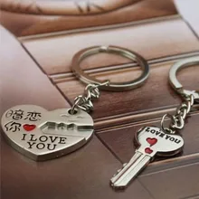 1 лот = 30 пар! Откройте свое сердце сплав Пара Металл Мода креативный брелок/свадебный подарок/переплетные гребенки и шипы