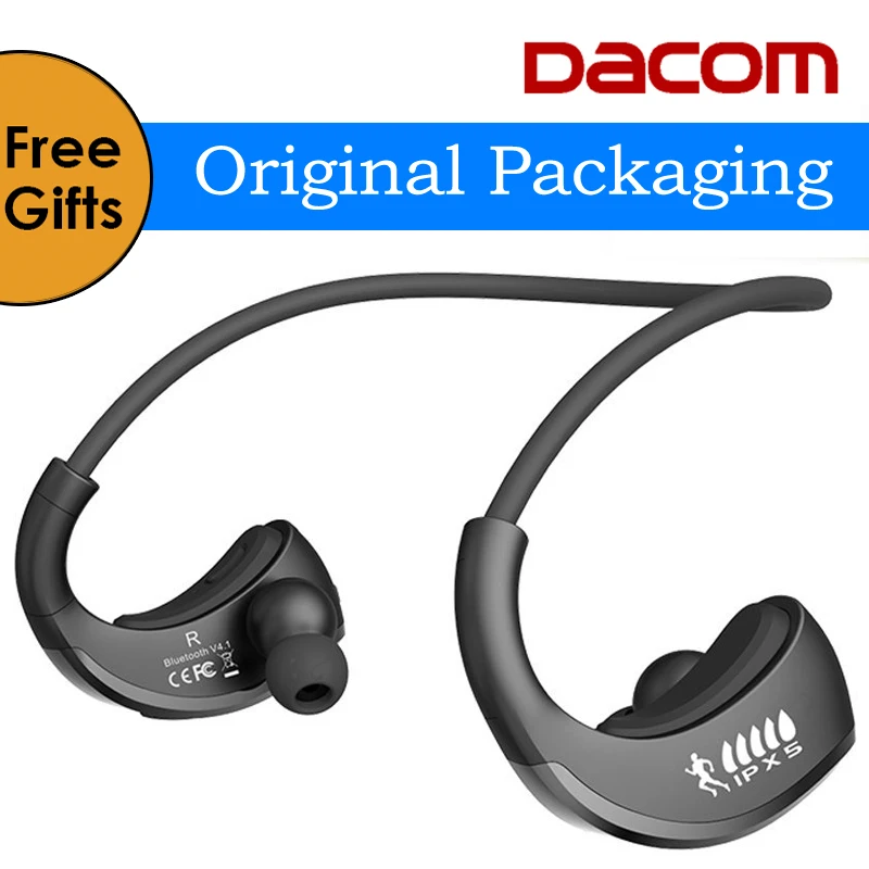  Original DACOM Armor G06 IPX5 Waterproof Sports Headphone Wireless Bluetooth V4.1 Earphone Ear-hook Running Headset with Mic 
