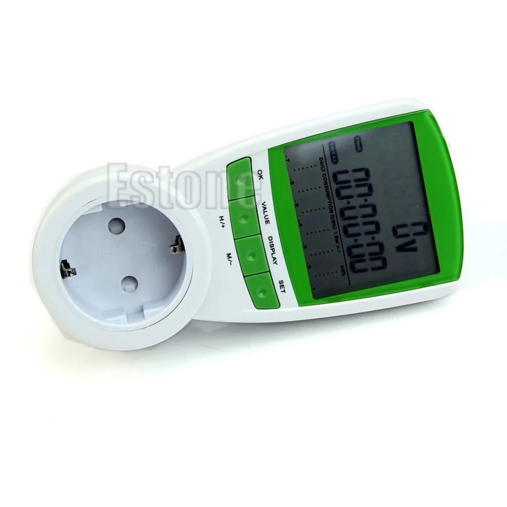 

A96 EU Plug Electric Energy Power Volt Meter Watt Amp Consumption Monitor Analyzer #XY#