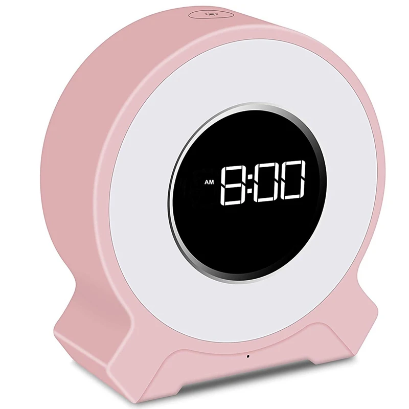 

Alarm Clock Radio Wake Up Light Bluetooth Speakers Clock Fm Radio For Bedroom Usb Charging Port Led Color Lamp Press Control N