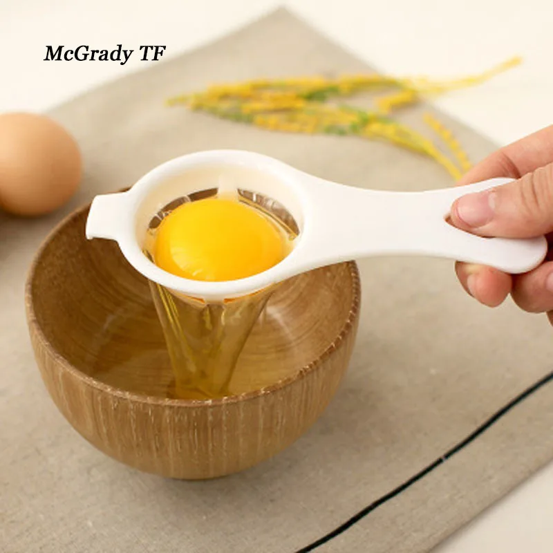 

Household Plastic White Egg Yolk Seperator Separator Kitchen Cooking Gadget Sieve Tool White Egg Separator