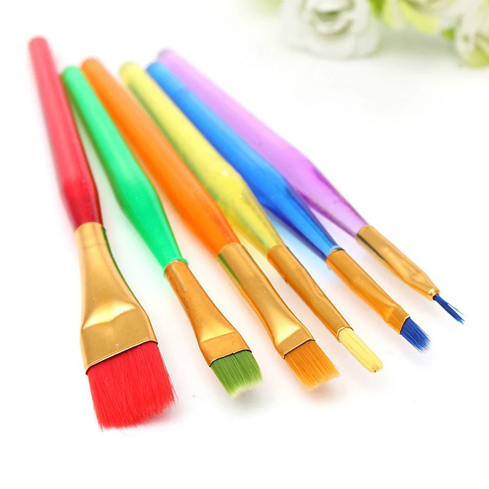 6PCS Fondant Cake Brush Decorating Painting Set Dusting DIY Pastry