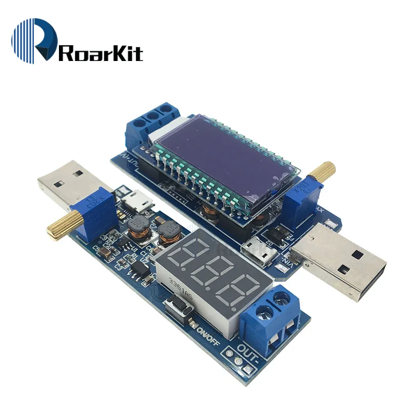 DC-DC при напряжении от 5 В до 3,5 в/9 В/12 V ЖК-дисплей USB Шаг вверх/вниз Питание Модуль Регулируемый повышающий понижающий преобразователь Выход DC 1,2 V-24 V