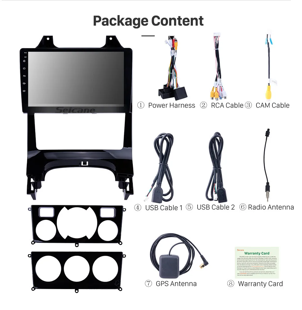 Top Seicane for 2009-2012 Peugeot 3008  Android 8.1 9 inch Car Multimedia Player with GPS Navi support DVR Backup Camera WIFI-OBDII 16