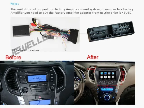 Top 10.1" Quad-core 1024*600 HD screen Android 8.1 Car GPS radio Navigation for Hyundai ix45 Santa fe 2016 with 4G/Wifi,DVR,1080P 0