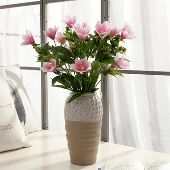 

10Pcs Fake Vanill (3 heads/piece) 25.98" Length Simulation 3D Printing Orchid for Wedding Home Decorative Artificial Flowers
