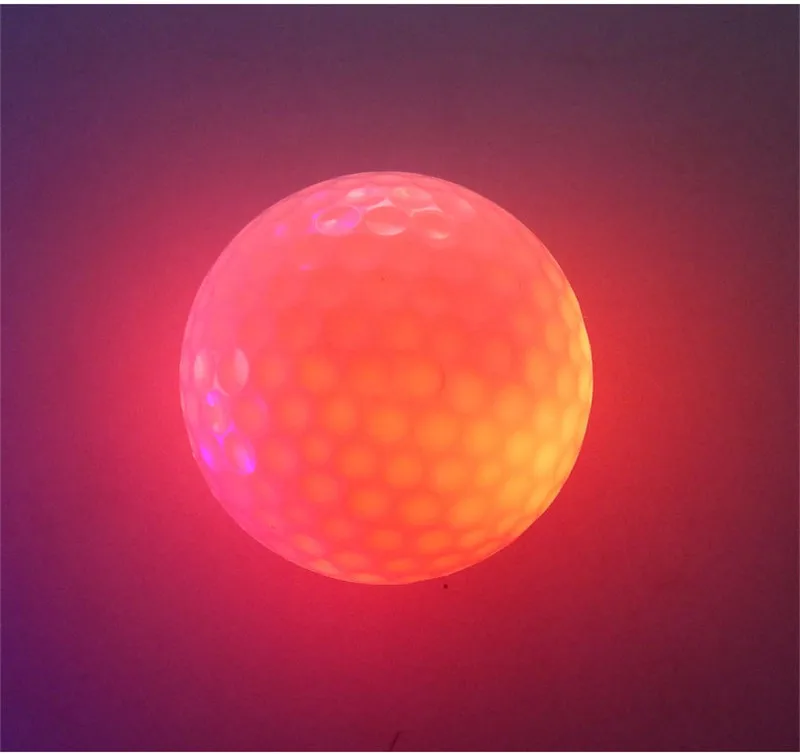 1 шт. светодиодный светильник мячи для гольфа Светящиеся в темноте ночные мячи для гольфа многоцветные тренировочные мячи для гольфа подарки