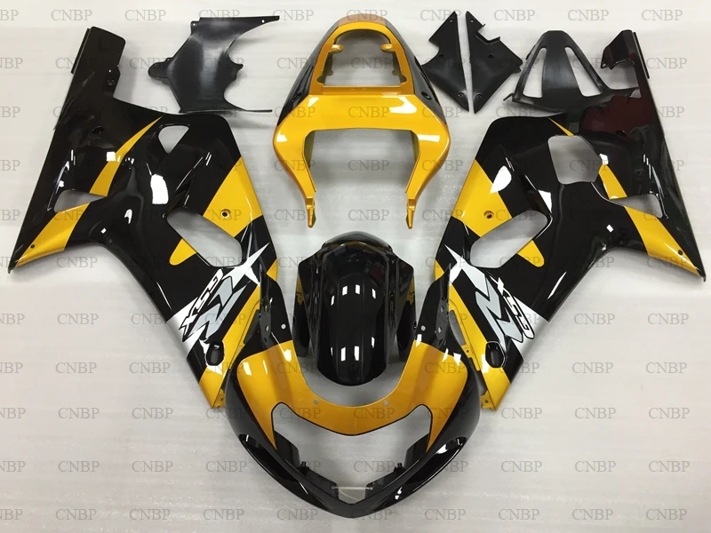 

GSX R600 R750 R1000 2002 Full Body Kits GSXR600 GSXR750 GSXR1000 2000 - 2003 K12 Yellow Black 2002 Fairing