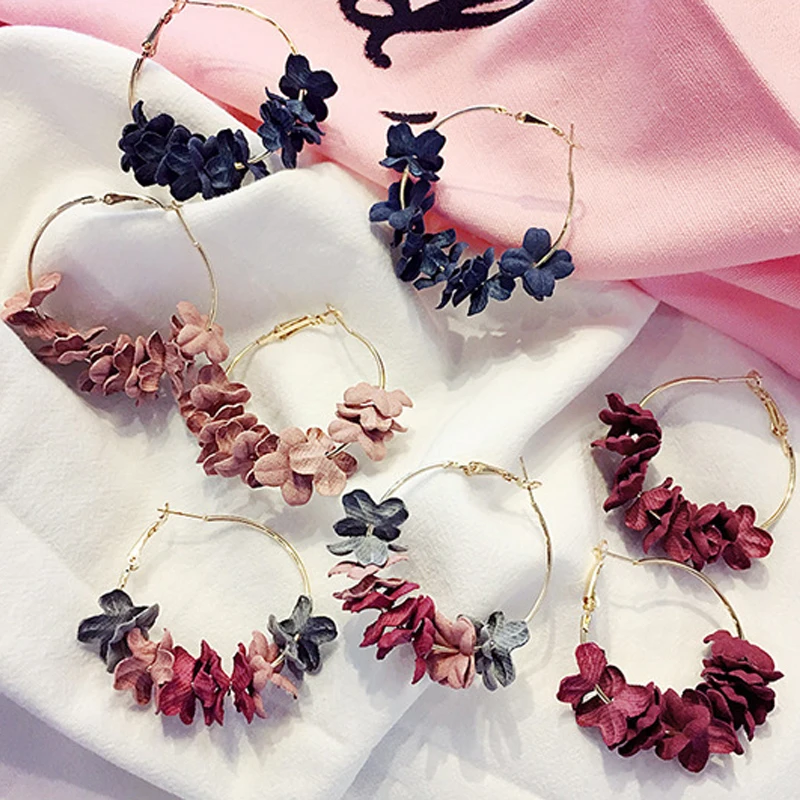 

Flower Earrings Bohemia Dangle Earrings For Women Simple String flower Earrings party Festival Gift Wholesale Fashion Jewelry
