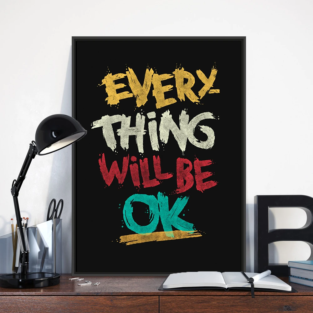 Modern Graffiti Typography Inspirational Life Quotes Art Print Poster