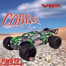 Vrx que compete o caminhão sem escova bonde do rc da escala 4wd da cobra 1/8 de rh818, rtr w/60a esc/3660 do motor/ 11.1v 3250mah lipo bateria