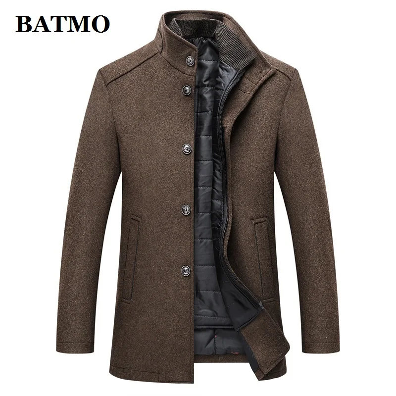 BATMO Новое поступление Зимний толстый шерстяной Повседневный Тренч для мужчин, мужские зимние теплые куртки, плюс-размер M-XXXL