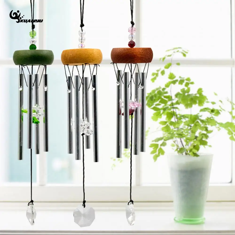 

Metal Wind Chimes Outdoor Living Room Crystal Aluminum Tube Music Dream Catcher European Style Hanging Home Decoration