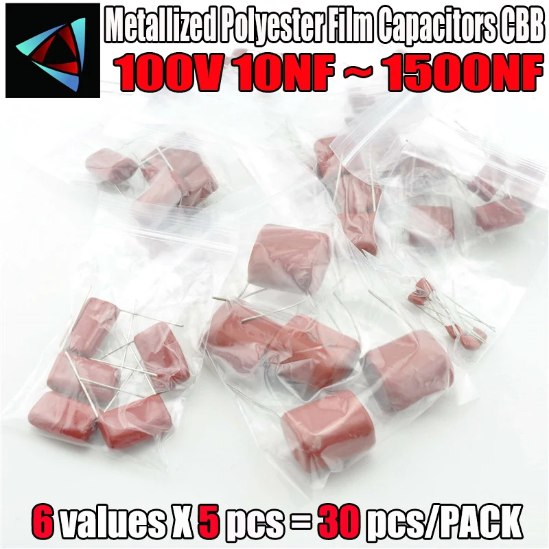 Конденсатор CBB 400 В пакет для образцов 6 оценок 5 шт. = 30 В/103J 473J 104J 334J 105J 155J