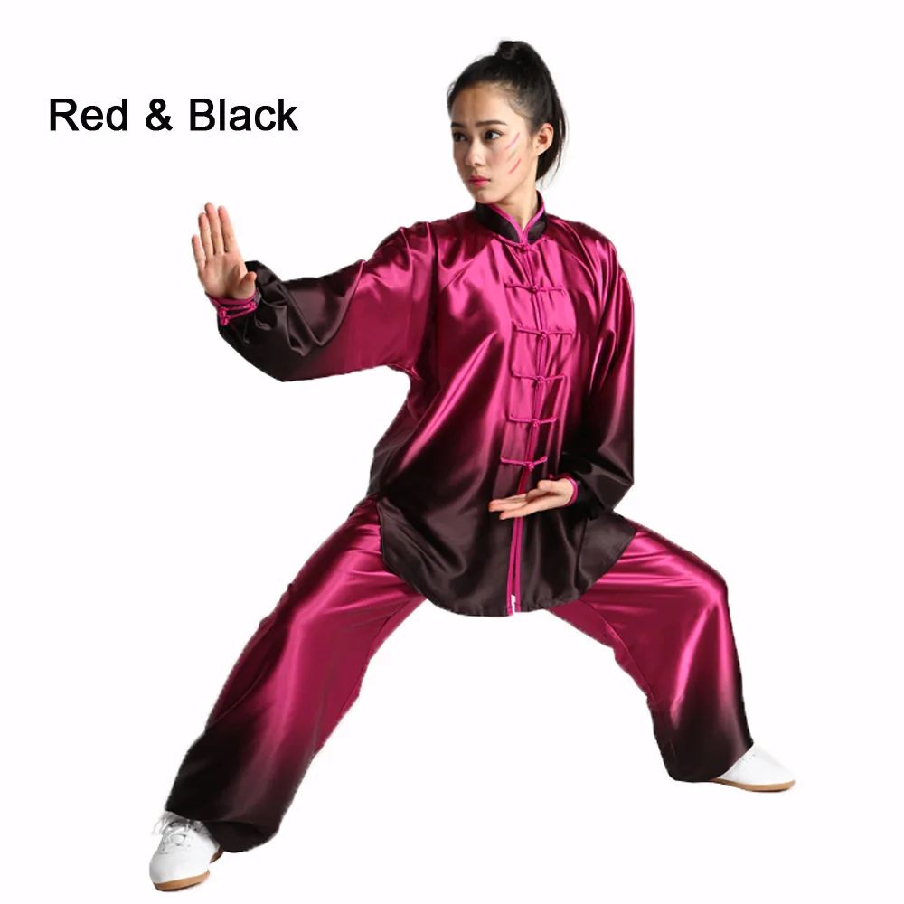 Womens High Quality Gradient Tai Chi Suits Kung Fu Sets Embroidery  Performance Clothing Martial arts Uniforms