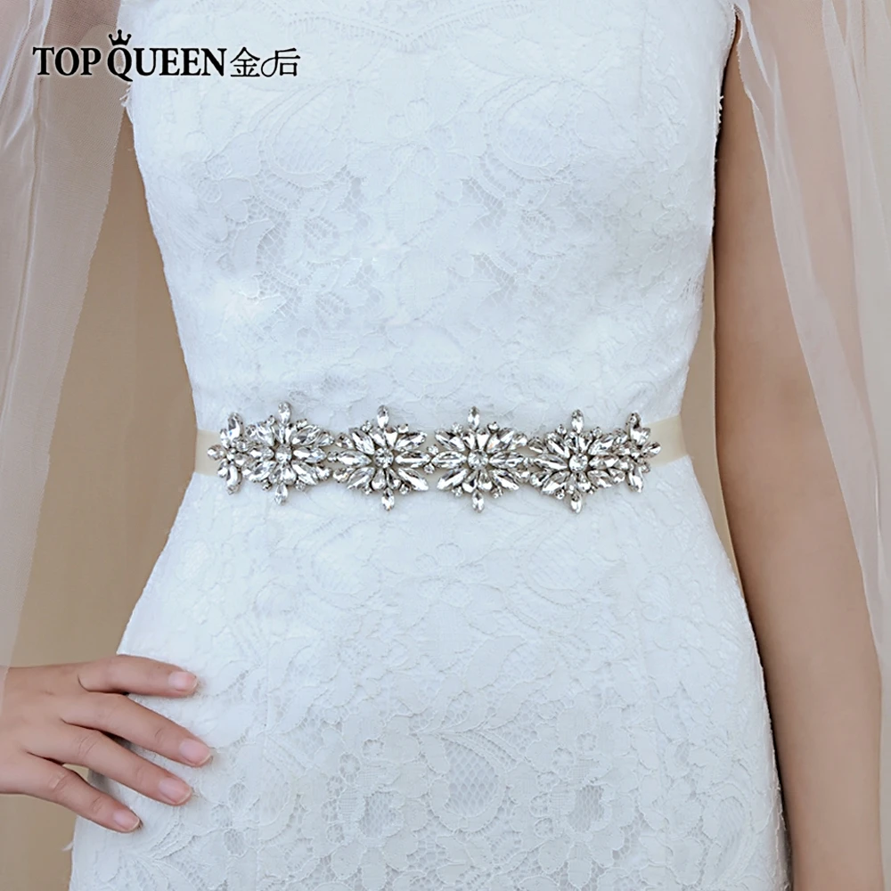 TOPQUEEN S239 Высокое качество со стразами Для женщин аксессуар роскошный сверкающий алмаз diy аксессуары торжественное платье ремни для вечерние