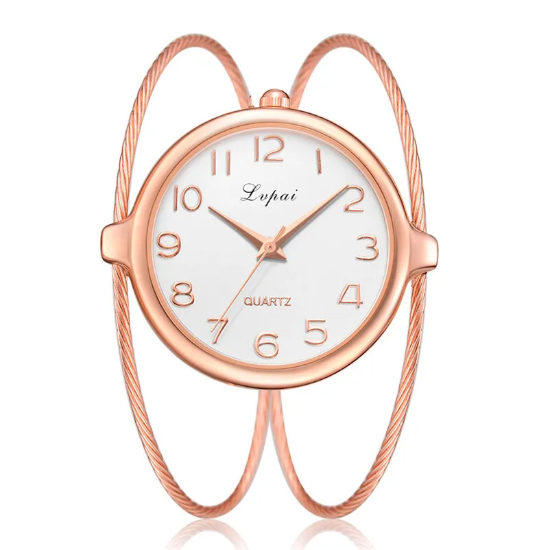 Fashion Luxury Brand Quartz Watch Women Bracelet Ladies Quartz Analog Wrist Watch steel band casual New Montre femme 3M28#N (5)
