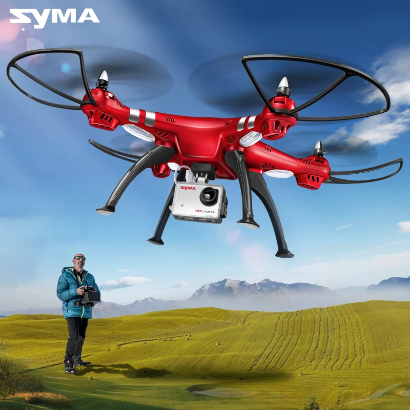 SYMA X8G X8HG X8HW Headless Mode 2.4G 6-Axis Drone with 8MP Camera 3D Roll RC Quadcopter Helicopter Transmitter BNF Version Toys