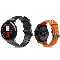 Модные кожаные часы ремешок для Xiaomi Huami Amazfit PACE Замена наручных полос ремешок для amzafit pace мужской браслет 22 мм
