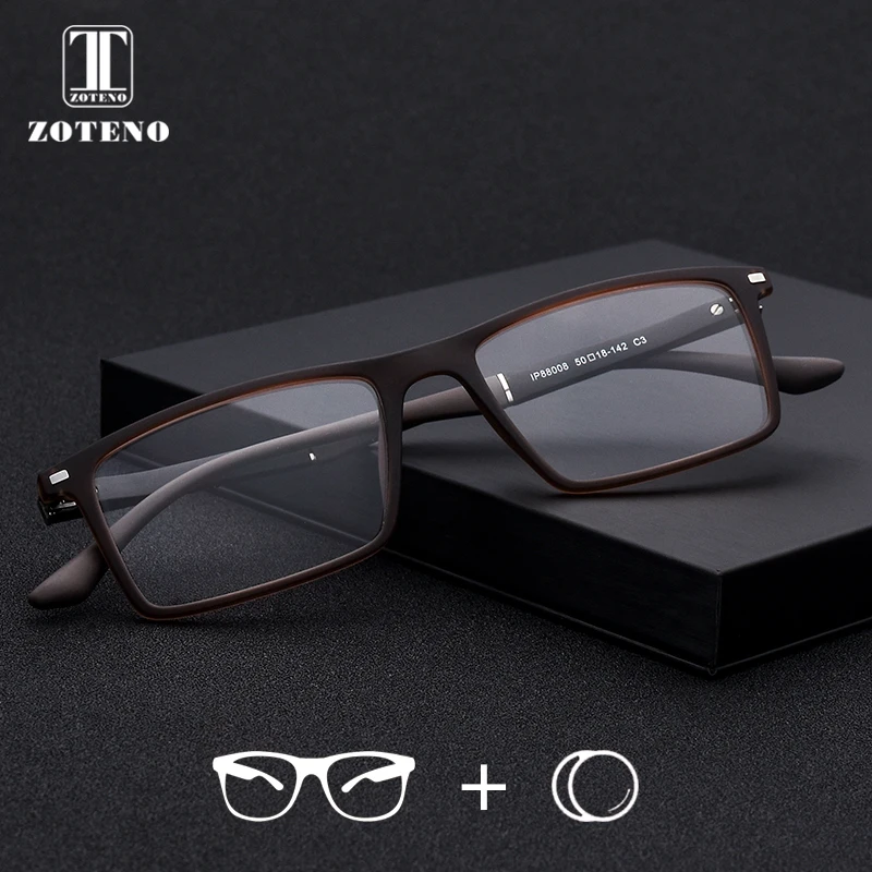 

TR90 Prescription Eyeglasses Fashion Brand Designer Rivet Myopia Optical Transparent Computer Glasses For Men #88008