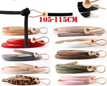 

Women Lady Fashion PU Leather Skinny Classic Buckle Waist Belt Elastic Stretch Cinch Party Dress Decor Waistband