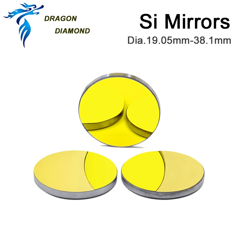 1 шт. 3 Силиконовое зеркало CO2 лазерной отражающее зеркало Si 19,05 20 25 30 38,1 мм Диаметр для лазерная резка, гравировальный станок