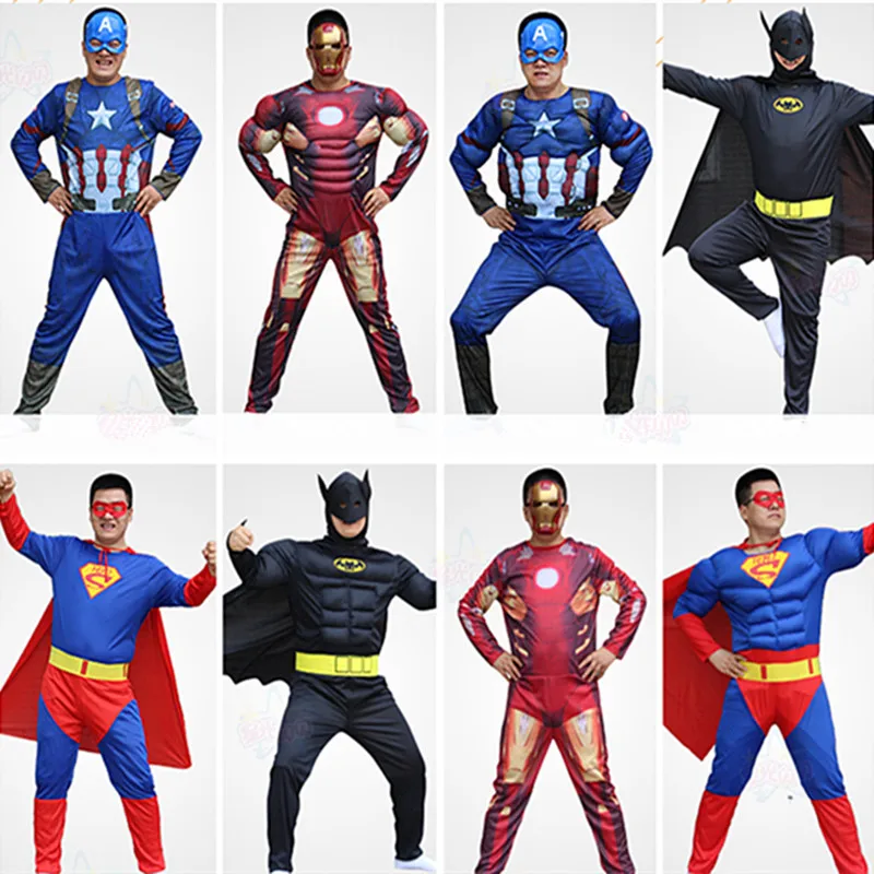 

Movie Avengers Cosplay Costume Adult Spider Batman Superman Captain American Clothing Iron Man Suit Men and Women Anime Costume