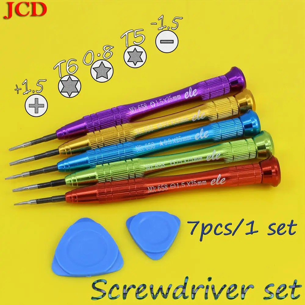 

JCD 7 in 1 Precision Screwdriver Set Hands Tools for iPhone 4S 5S 6 6S 7 8 X Tool for Samsung ect Phone Tablet Repair for Xiaomi