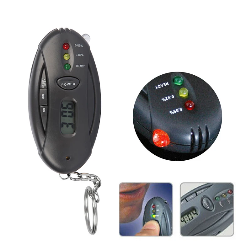 يده الخلفية جهاز اختبار رقمي نسبة الكحول رقمي الرقمية الكحول النفس اختبار الكحول الكاشف محلل LCD الرقمية الكحول جديد