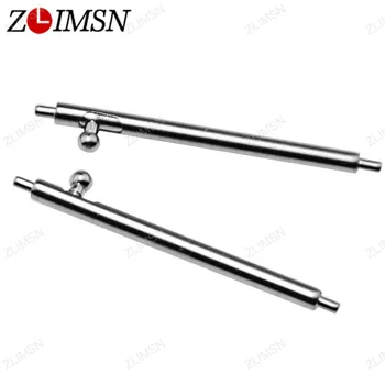 

ZLIMSN 4Pcs Single Open Released Watchbands Spring Bar Stainless Silvery Watches Head 18 19 20mm 21mm 22mm Relojes Hombre ZL15