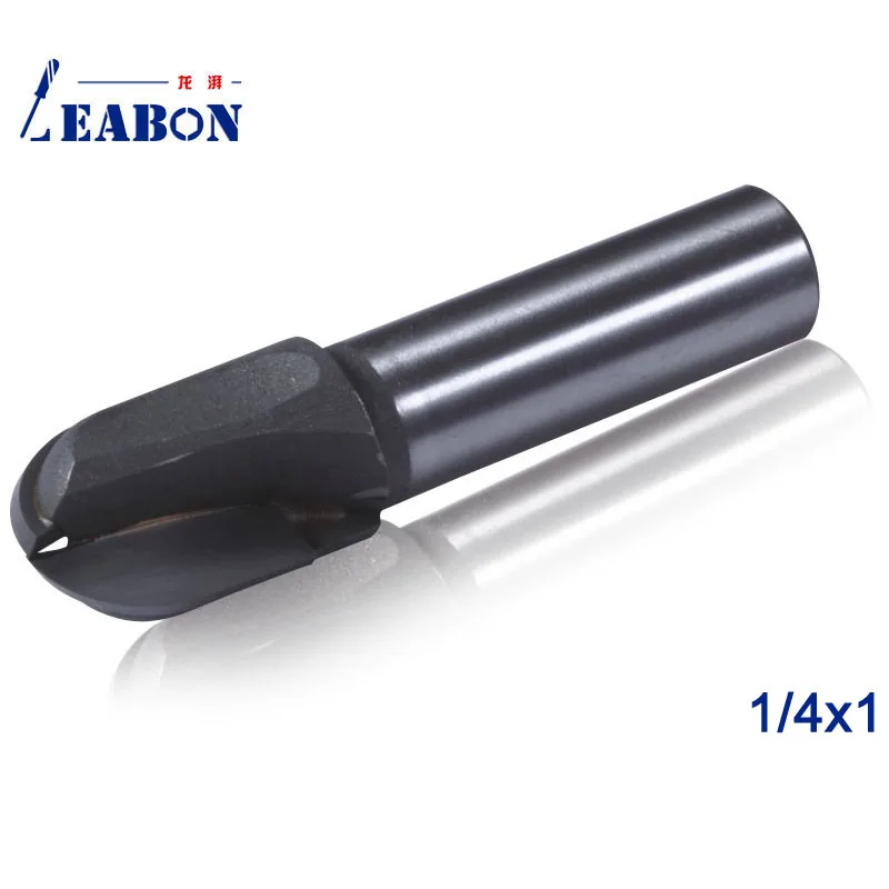 

LEABON 1/4x1 Shank Round Nose Cove Core Box Router Bit / Mill Cutter CNC Machine Router Bit for Woodworking