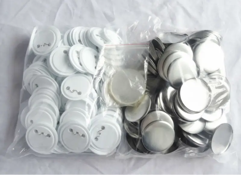 Hot sales 37mm tin button badge material 500pcs with safe pin