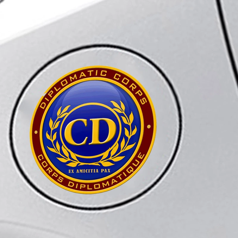 

HotMeiNi Retail Wholesale 3D Car Sticker CD CORPS Diplomatic Seal Personality Handsome Sign Bumper Badge Emblem JDM Vinyl Decals