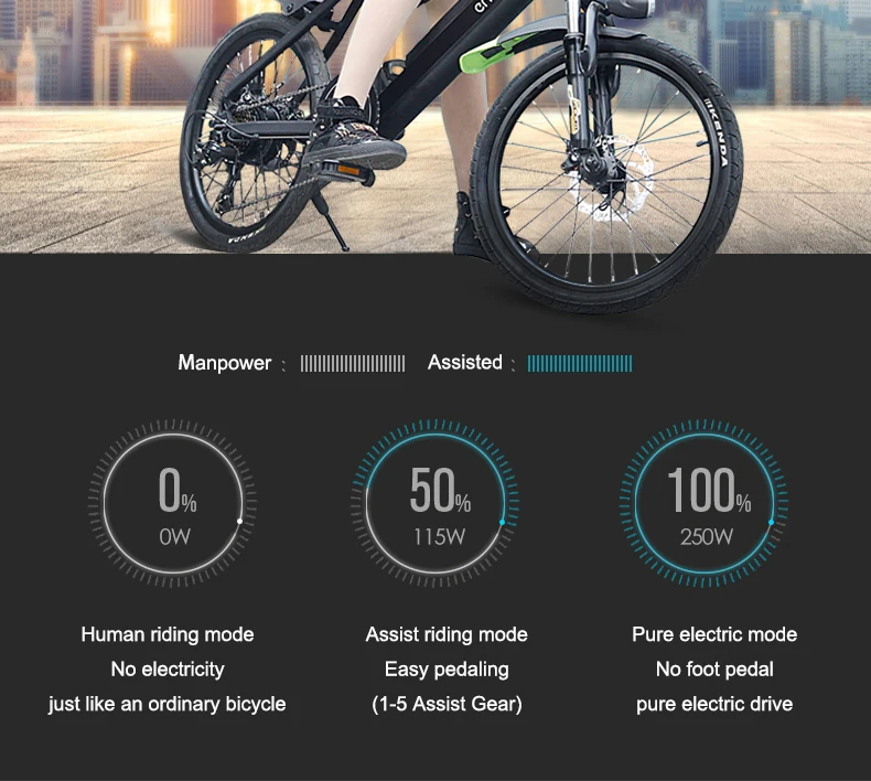 Top 20inch Electric Bicycle 36v Lithium Battery Pas Bike Urban Ebike Urban Sports Assisted Bicycle Riding Lightweight Frame Bicycle 8